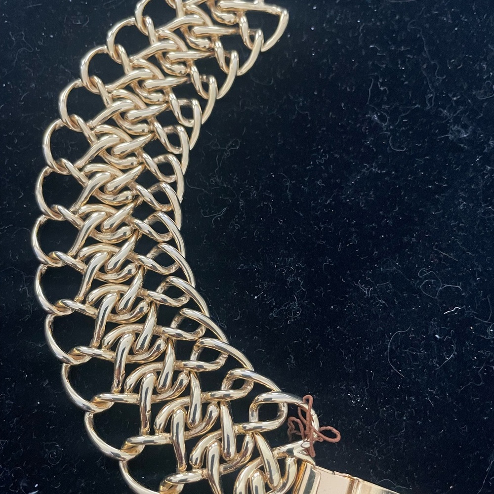 STUNNING VINTAGE 22k Gold Plated Chain Bracelet